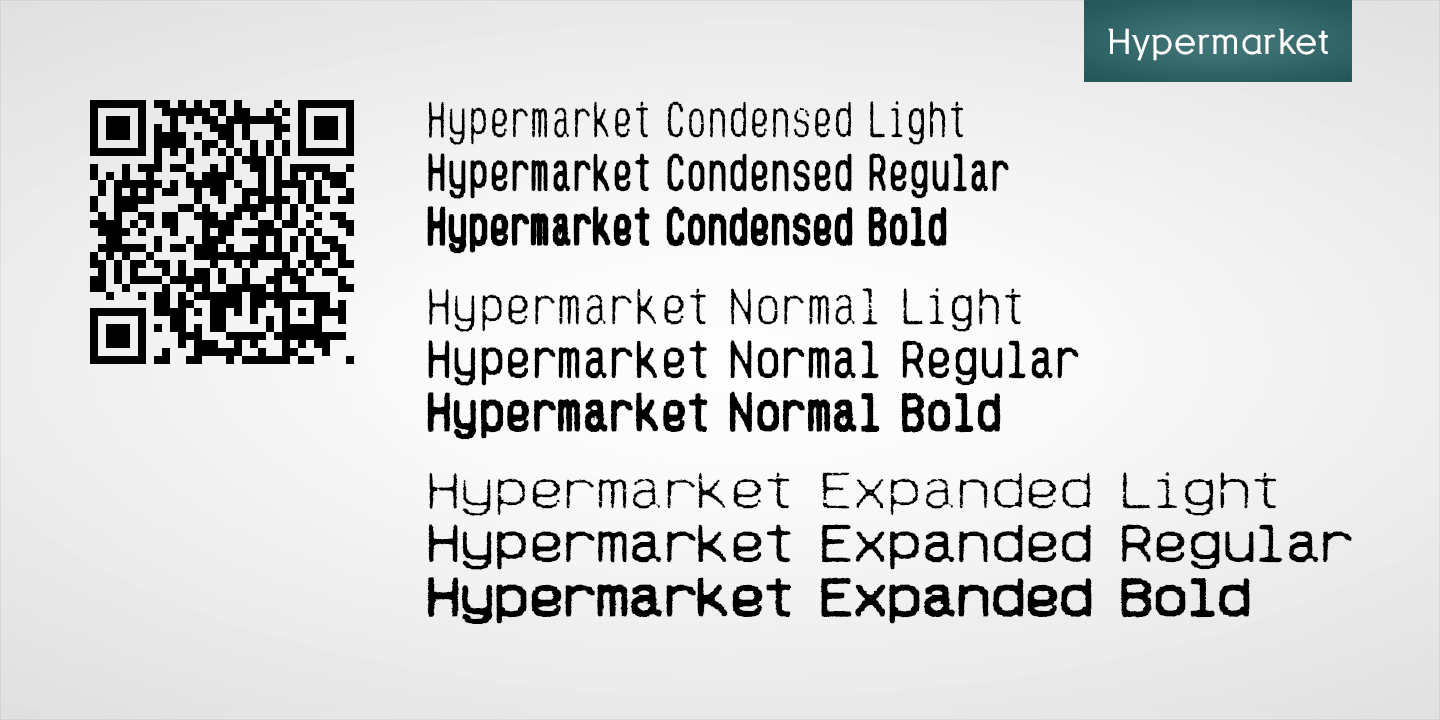 Ejemplo de fuente Hypermarket Bold